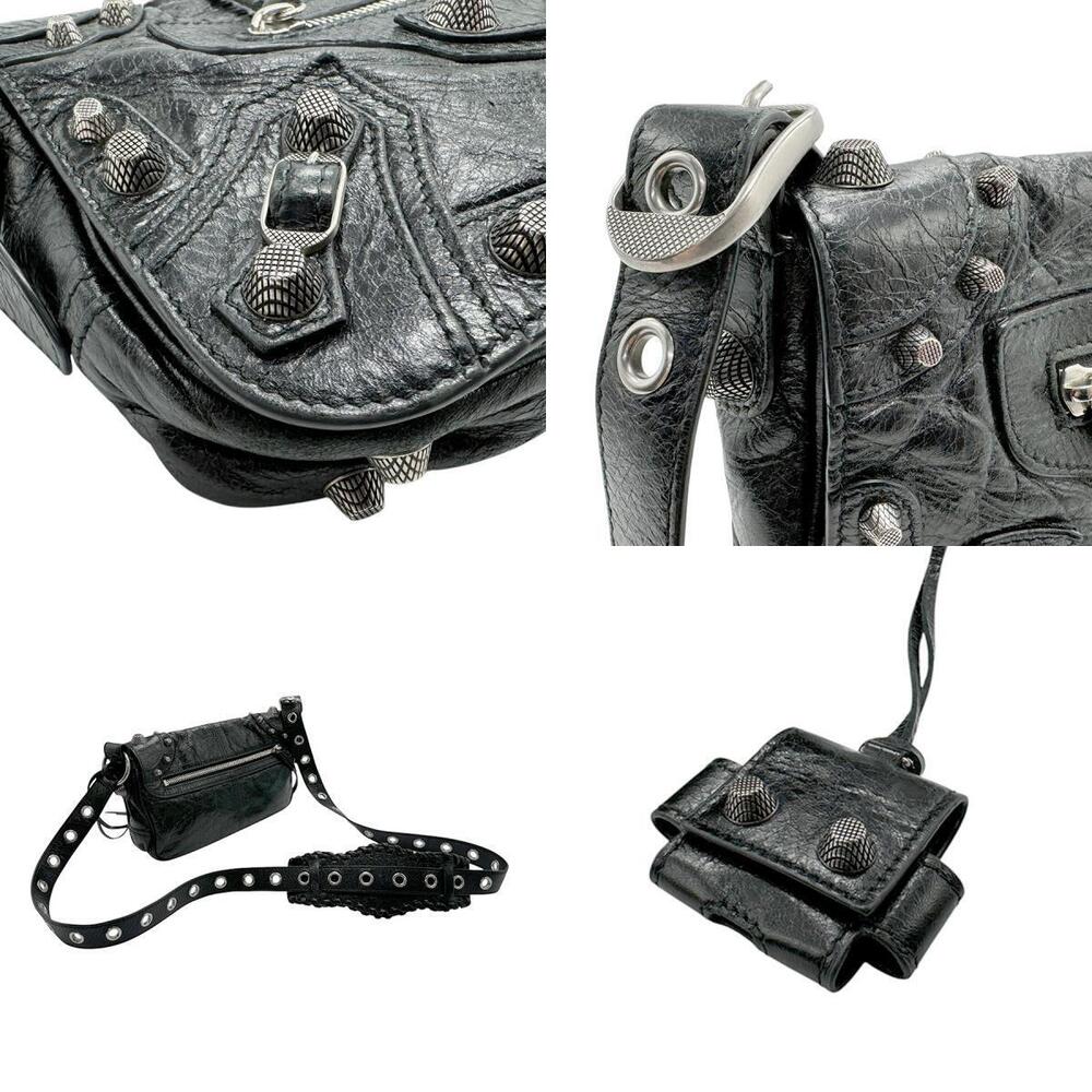 Balenciaga Leather Cagoule Crossbody Bag Le Shoulder Black - Picture 4 of 4